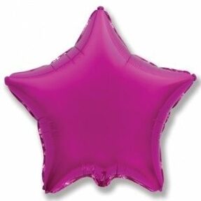 Воздушный шар без рисунка (9''/23 см) Мини-звезда, Пурпурный, 1 шт.